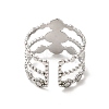 Tarnish Resistant 304 Stainless Steel Open Cuff Ring Findings LS-STAS-E180-08P-3