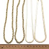 4Pcs 4 Styles CCB Plastic Round Beaded Necklaces and Iron Snake Chain Necklaces NJEW-V003-07G-3
