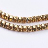 Electroplate Non-Magnetic Synthetic Hematite Beads Strands G-F562-S07-3