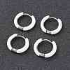 Two Tone 304 Stainless Steel Chunky Huggie Hoop Earrings with Enamel for Women EJEW-C043-11-09P-1
