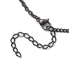 304 Stainless Steel Cable Chain & Curb Chain Slider Necklace Making AJEW-JB01534-4