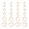 24Pcs 6 Style Natural Capiz Shell Charms SSHEL-TA0001-06-2