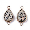 Natural Dalmatian Jasper Links Connectors G-T131-49H-2