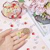 400PCS 10Colors 6-Petal Imitation Jelly Acrylic Bead Caps JACR-SC0001-01-3