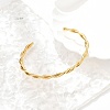 Ion Plating(IP) 304 Stainless Steel Twisted Rope Cuff Bangles BJEW-P296-01G-3