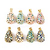 Brass Enamel Pendants KK-E112-11G-1