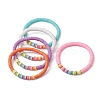 Polymer Clay Heishi Surfer Stretch Bracelet BJEW-JB09642-1