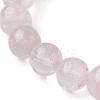 Natural Rose Quartz & Synthetic Turquoise Turtle Beaded Stretch Bracelet BJEW-JB09699-02-4