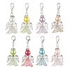 8Pcs 8 Colors Wedding Season Angel Glass Pearl & Acrylic Pendant Decorations HJEW-JM01916-1