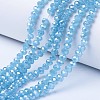 Electroplate Glass Beads Strands EGLA-A034-J6mm-A06-1