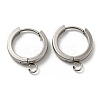 Tarnish Resistant 201 Stainless Steel Huggie Hoop Earrings Findings STAS-A167-01N-P-1