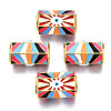 Alloy Enamel Beads PALLOY-Q441-035A-RS-1