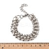 304 Stainless Steel Ball Rings Link Bracelets for Women BJEW-F488-17P-5