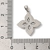 Rack Plating Brass Clear Cubic Zirconia Pendants X-KK-Z056-34P-02-3