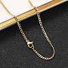 Unisex Casual Style 304 Stainless Steel Twisted Chain Necklaces STAS-O037-16G-1