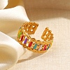 304 Stainless Steel Cuff Open Rings for Women LS-RJEW-I113-02G-03-2