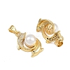 Brass Micro Pave Cubic Zirconia Pendants KK-A269-13G-2