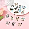 16Pcs 8 Styles Alloy Enamel Pendants ENAM-FS0003-95-8