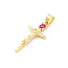 Brass Micro Pave Cubic Zirconia Pendants KK-S510-07G-2