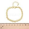 Brass Ring Link Chain Bracelets for Women Men X-BJEW-K273-09G-5