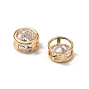 Brass Micro Pave Cubic Zirconia Beads KK-A259-12G-01-3