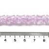 Transparent Crackle Glass Beads Strands GLAA-D025-01J-4