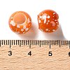 Spray Painted ABS Plastic European Beads KY-G033-01B-09-3