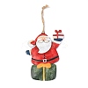 Santa Claus/Father Christmas Iron Ornaments HJEW-G013-09-1