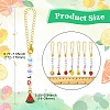 12Pcs Alloy Enamel & Acrylic Pendant Decoration HJEW-CJ00055-2
