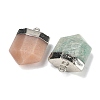Natural Mixed Gemstone Pointed Pendants G-M431-05P-2