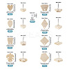 32Pcs 8 Style Ash Wood Stud Earring Findings EJEW-TA0001-16V-3