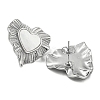 304 Stainless Steel Heart Stud Earrings EJEW-M233-20P-2