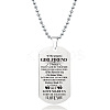 201 Stainless Steel To My Girlfriend Dog Tag Pendant Ball Chain Necklaces FS-WG527E6-35-1