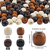 200Pcs 4 Colors Natural Wooden Beads WOOD-SC0001-74-2