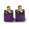 Natural Amethyst Perfume Bottle Pendants G-Z039-04G-04-1