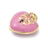 Brass Micro Pave Cubic Zirconia Charms KK-C156-20G-03-2