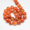 Natural Red Agate Beads Strands G-G581-6mm-10-2