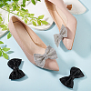 4Pcs 2 Colors Bowknot Detachable Rhinestone Shoe Buckle Clips FIND-GO0002-31-4