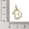 Brass Micro Pave Cubic Zirconia Pendants KK-E092-24G-03-3