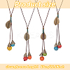 ANATTASOUL 4Pcs 4 Colors Polyester Cords Lariat Necklaces Set NJEW-AN0001-63-2