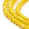 Opaque Solid Color Electroplate Glass Beads Strands GLAA-F029-P4mm-A05-3