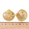 Shell Shape with Starfish 304 Stainless Steel Plastic Imitation Pearl Stud Earrings EJEW-Z109-04G-5