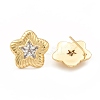 Clear Cubic Zirconia Star Stud Earrings EJEW-L231-73G-2