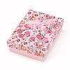 Flower Pattern Cardboard Jewelry Packaging Box CBOX-L007-007C-1