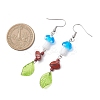 3 Pairs Lampwork Mushroom Dangle Earrings EJEW-JE06714-5