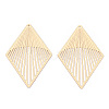 Rack Plating Brass Filigree Big Pendants KKC-T001-54KC-2