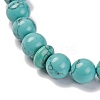 Synthetic Turquoise Beads Stretch Bracelets BJEW-A025-01F-3