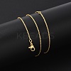 Brass Rolo Chains Necklaces for Women NJEW-D302-43G-2