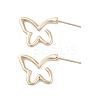 Butterfly Alloy Studs Earrings for Women EJEW-H309-11KCG-1