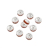 Brass Grade A Rhinestone Spacer Beads RB-A014-Z6mm-20S-5